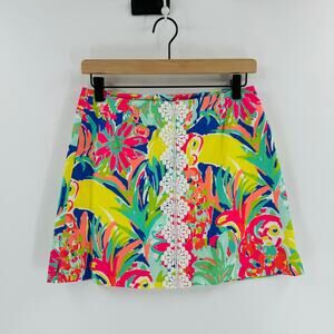 Lilly Pulitzer Colorful Tropical Midi Skirt